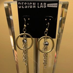 Design Lab beautiful hanging earrings gold and silver match every thing!
